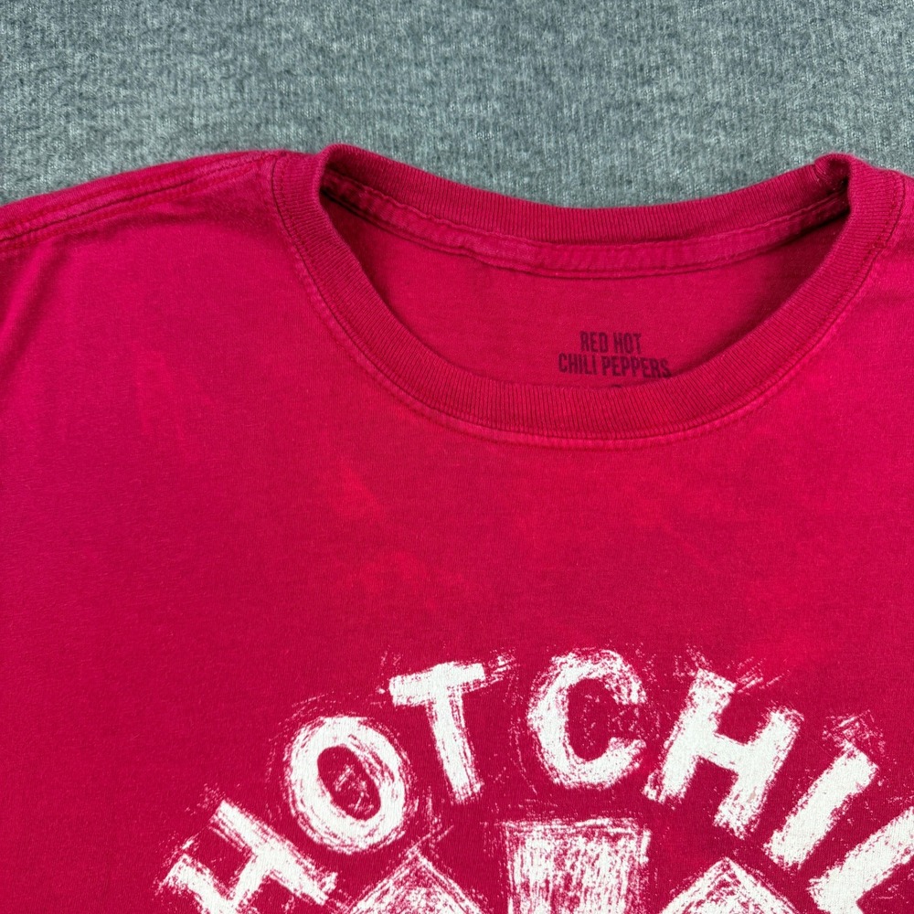 Red Hot Chili Peppers Graphic T-Shirt Men's M Medium Red Asterisk Logo Rock Band - Picture 5 of 8